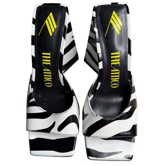 The Attico Devon Zebra Print 115mm Sandals Size 5 - Picture 12 of 15